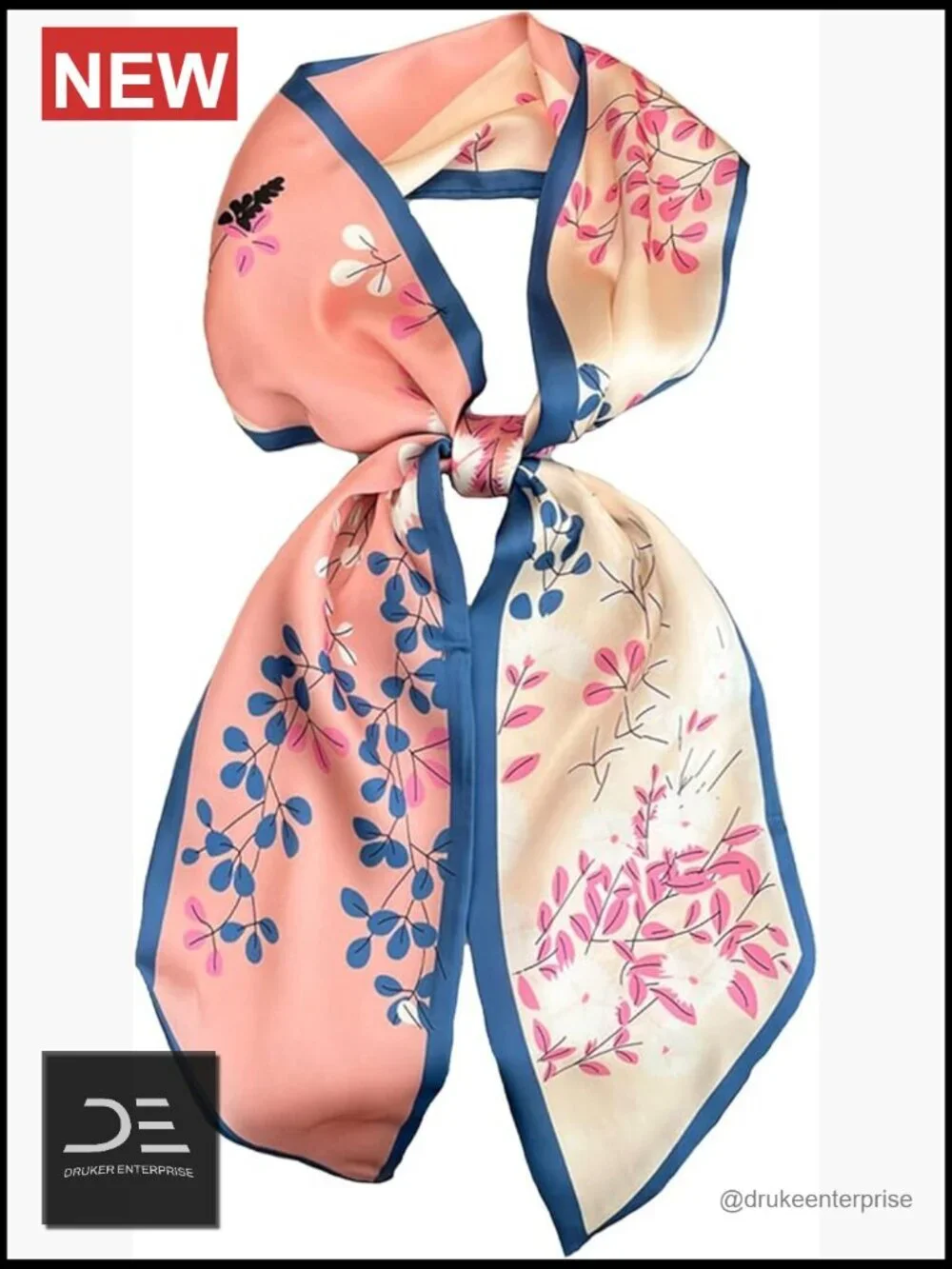 Silky Long Thin Satin Scarf Fashion Headscarf for Women Handbag Purse Accessory